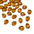 Gotas acrílicas marrom claro transparentes de 19x16mm