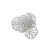 Aplique flor de strass 
