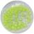 Conjunto de miçangas quadradas transparentes de 10x10mm em cor verde neon