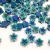 Enfeite flor resina 12mm azul