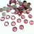 Chaton redondo com furo 16mm rosa