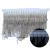 franja de strass com tule branco