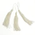 Pingentes de seda brancos com 9cm em formato tassel, usados para artesanato