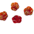 rosas acrílicas transparentes de 12mm em cores vibrantes.