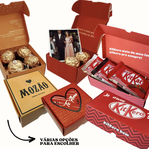 Caixinha com chocolate (diversos modelo)