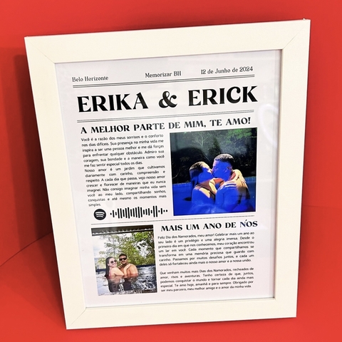 Porta Retrato de Mesa Jornal 15x21