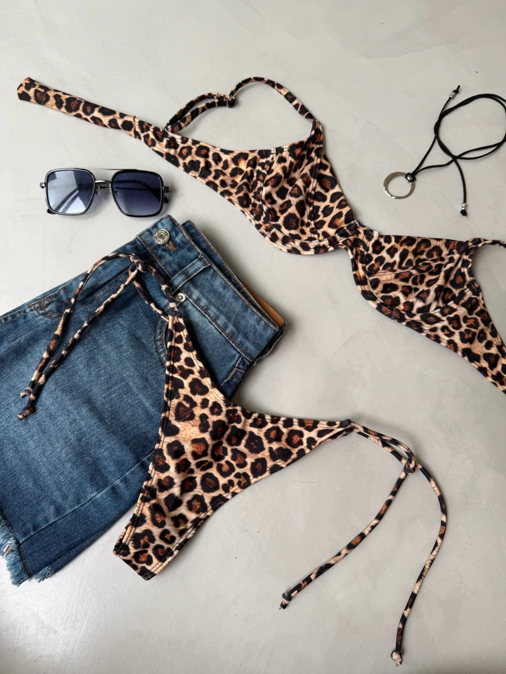 BIKINI CON ARO "ATENEA" ANIMAL PRINT
