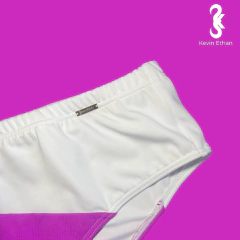 SUNGA MESCLADA BRANCO C/ROXO ORQUÍDEA 4CM A 15CM LATERAL! - comprar online