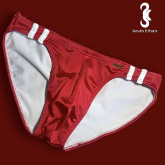 SUNGA VERMELHA C/LISTRAS 3CM A 15CM LATERAL! - Kevin Ethan