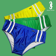 SUNGA SLIM COM LISTRAS BRANCAS