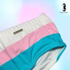 SUNGA ROSA, AZUL E BRANCO 4CM A 15CM LATERAL! - comprar online