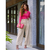 Calça Pantalona Bege - comprar online