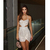 Vestido Trancoso Branco e Dourado