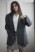 Blazer Alfaiataria Oversized Cinza Chumbo - O Brechó Que Me Faltava 
