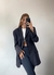 Blazer Oversized Risca de Giz Cinza Chumbo oversized - comprar online