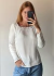 Blusa de Cetim branca c strass