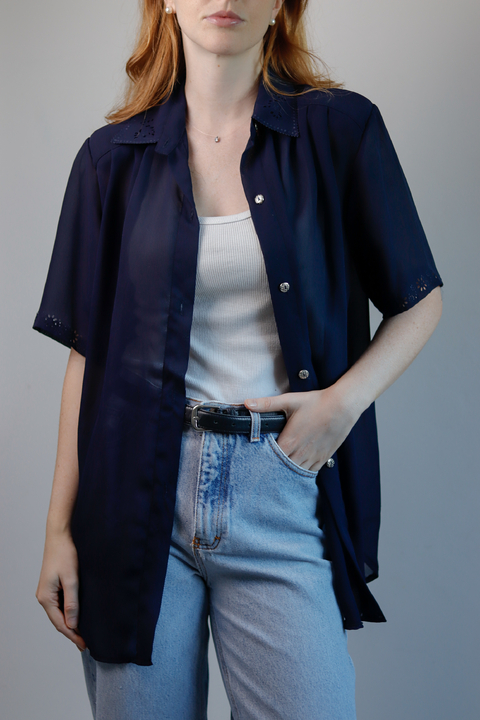 camisa azul vintage cgc