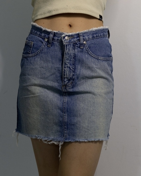 Saia Jeans Azul Vintage