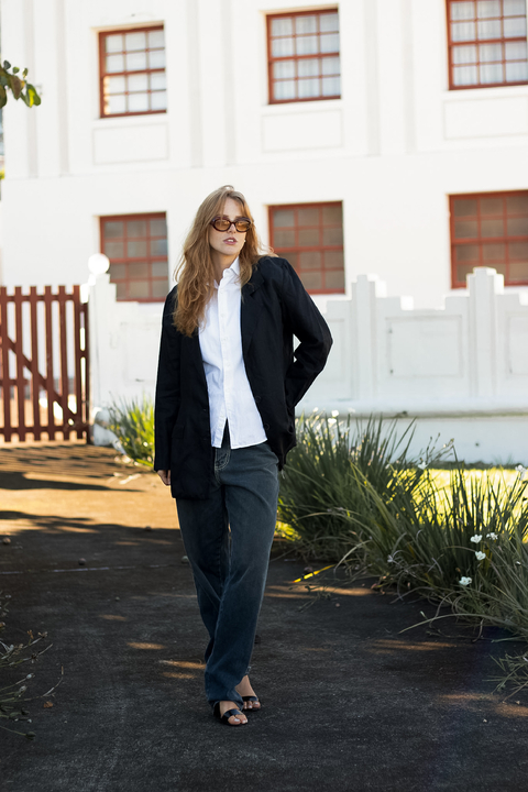 blazer puro linho preto CGC - comprar online