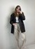 blazer marrom xadrez 100% lã virgem marrom - comprar online