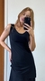 Vestido vintage preto c/ babado