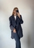 Blazer Oversized Risca de Giz Cinza Chumbo oversized na internet