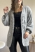 Maxi Cardigan Bolsinhos - Cinza - comprar online