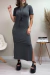 Vestido Midi Sol - Cinza Chumbo