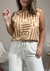 Blusa Samanta - Caramelo e Nude na internet