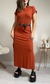 Maxi T-shirt - Terracota na internet