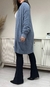 Maxi Cardigan Peluciado - Azul Jeans - Lila Rosa