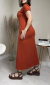 Vestido Midi Victoria - Terracota na internet