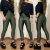 Calça Skinny Cirrê Acetinado - Verde Militar