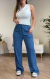 Calça Pantalona Jeans Claro - comprar online