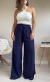 Calça Pantalona Fendada - Marinho na internet