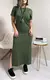 REF 1014 - Vestido Midi Sol Verde Matte - comprar online