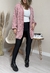 Maxi Cardigan Mousse - Rosê - comprar online