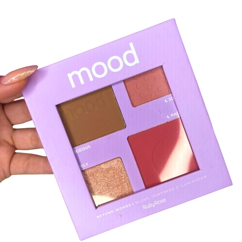 Paleta quarteto (contono, blush e iluminador) Mood - Ruby Rose LANÇAMENTO