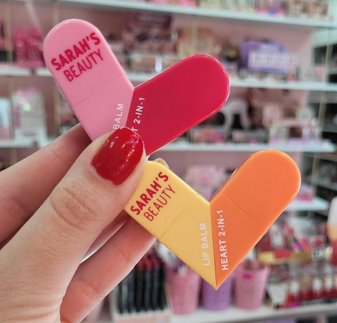 Lip Balm 2x1 coração - Sarahs Beauty
