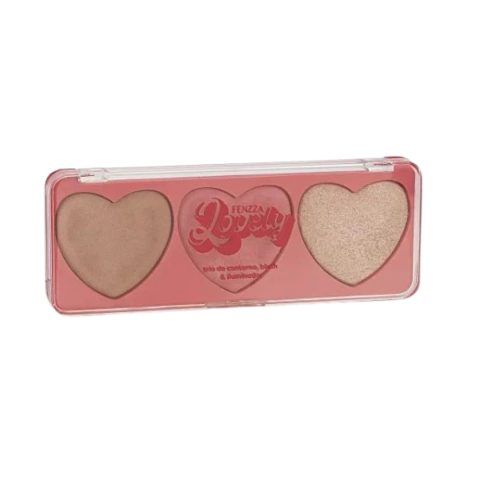 Trio Contorno, Blush e Iluminador Lovely - FENZZA
