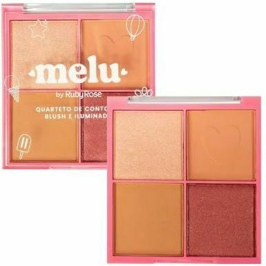 Quarteto de Contorno, Blush e Iluminador (versão1) - Melu