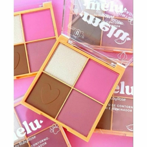 Quarteto de Contorno, Blush e Iluminador (versão2) - Melu
