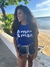 Amor e Mar - Camisa Baby Look - Azul na internet