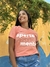 Não aperte minha mente - Camisa Baby Look - Salmão - comprar online