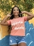 Não aperte minha mente - Camisa Baby Look - Salmão na internet