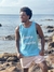 Não aperte minha mente - Camiseta Regata - Azul Bebê - Empatizee