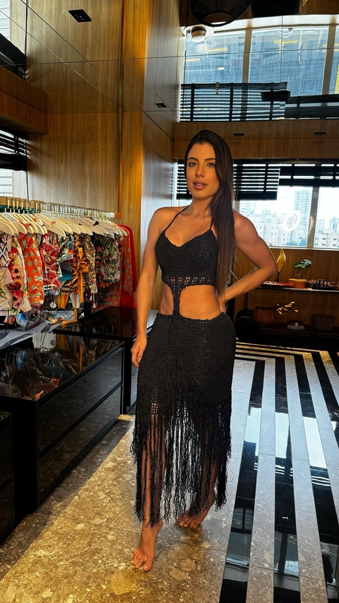 Vestido Crochê Black