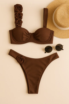 Biquíni Meia Taça Flowers - Morena Tropycana