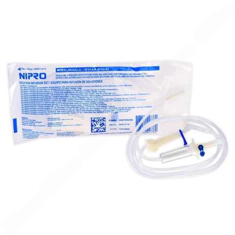 EQUIPO P/INFUSION SOLUCIONES NORMOGOTERO S/AGUJA C/1 PZA NIPRO