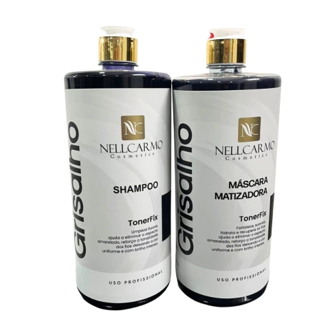 Kit Grisalho Shampoo e Máscara 1L - Nell Carmo